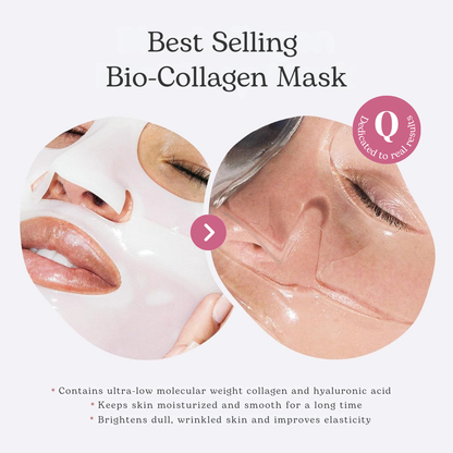 Bio-Collagen Face Mask Overnight – Hydrating Korean Sheet Mask – Niacinamide & Low Molecular Collagen