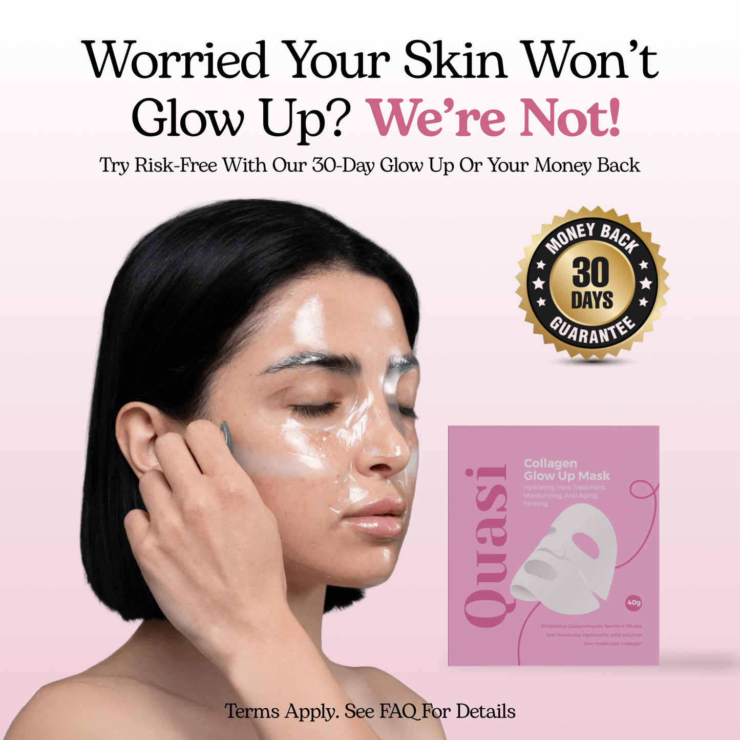 Bio-Collagen Face Mask Overnight – Hydrating Korean Sheet Mask – Niacinamide & Low Molecular Collagen